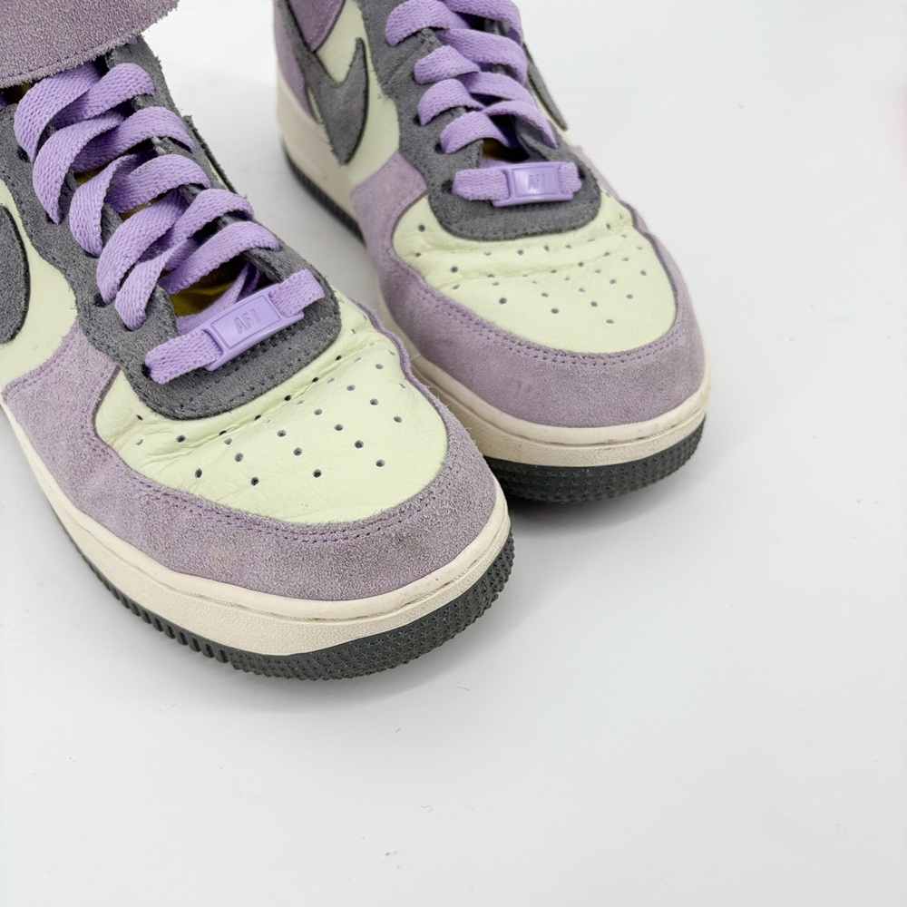 Nike Custom Air Force 1 High By You - Purple green and yellow Women's US 8 - Picture 6 of 11